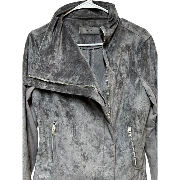 BlankNYC Ultra Suede Pewter Tailored Jacket Size Medium - Picture 6 of 8